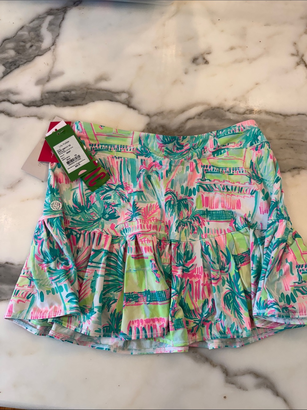 Lilly Pulitzer Pink Multi Tropical Ruffle Skort